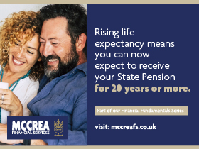 Rising life expectancy means you can now expect to receive your State Pension for 20 years.McCrea web thumbnail 330x220.jpg